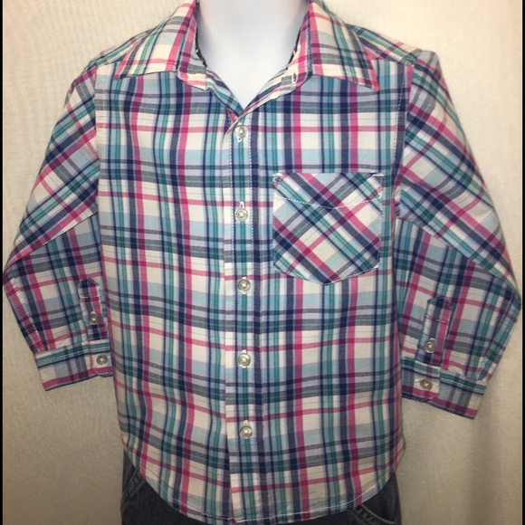 PLACE Spring Colors Paid Versatile Button Up Shirt - Picture 5 of 8